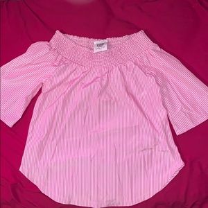 Off the Shoulder Pink Blouse